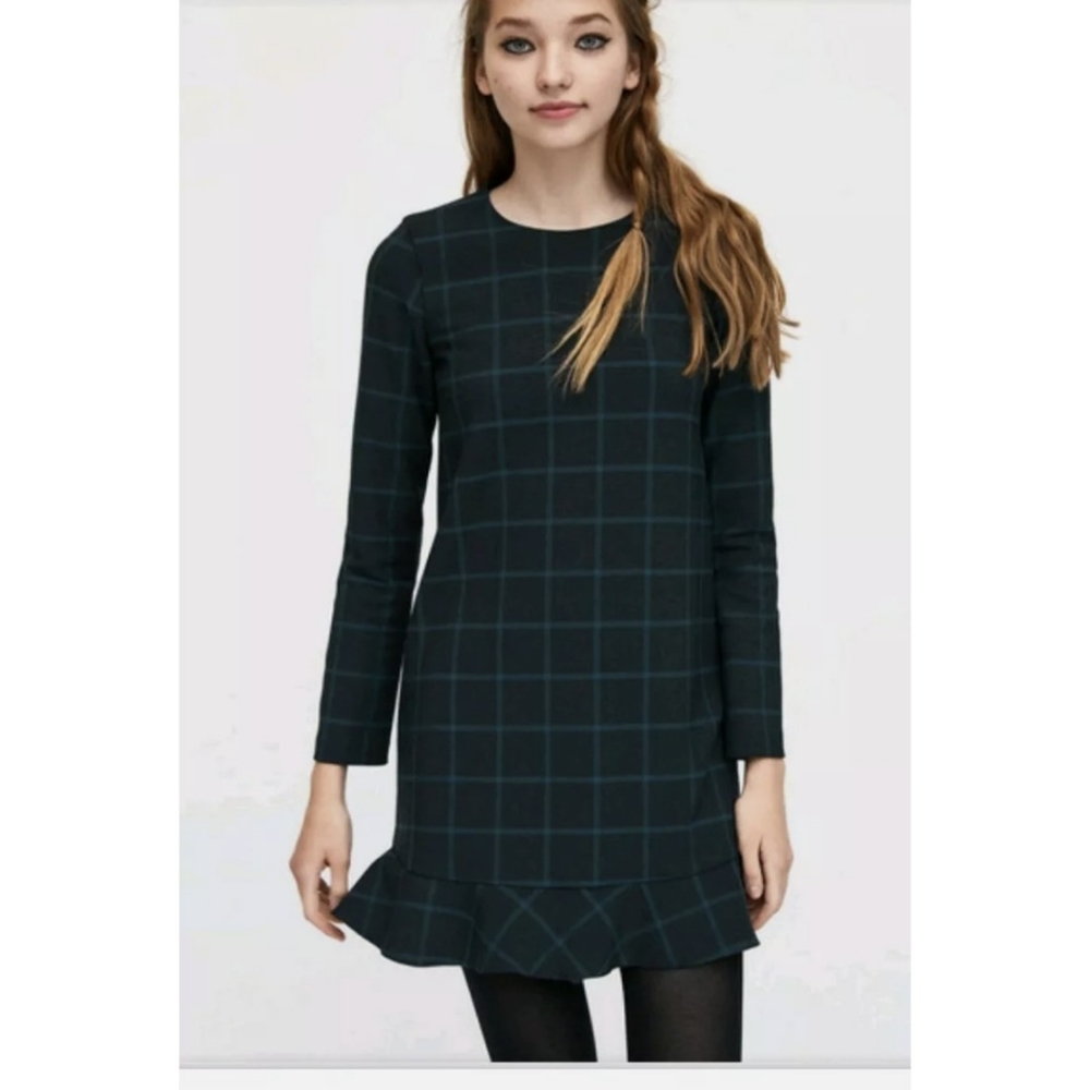zara NWOT CHECK DRESS tunic